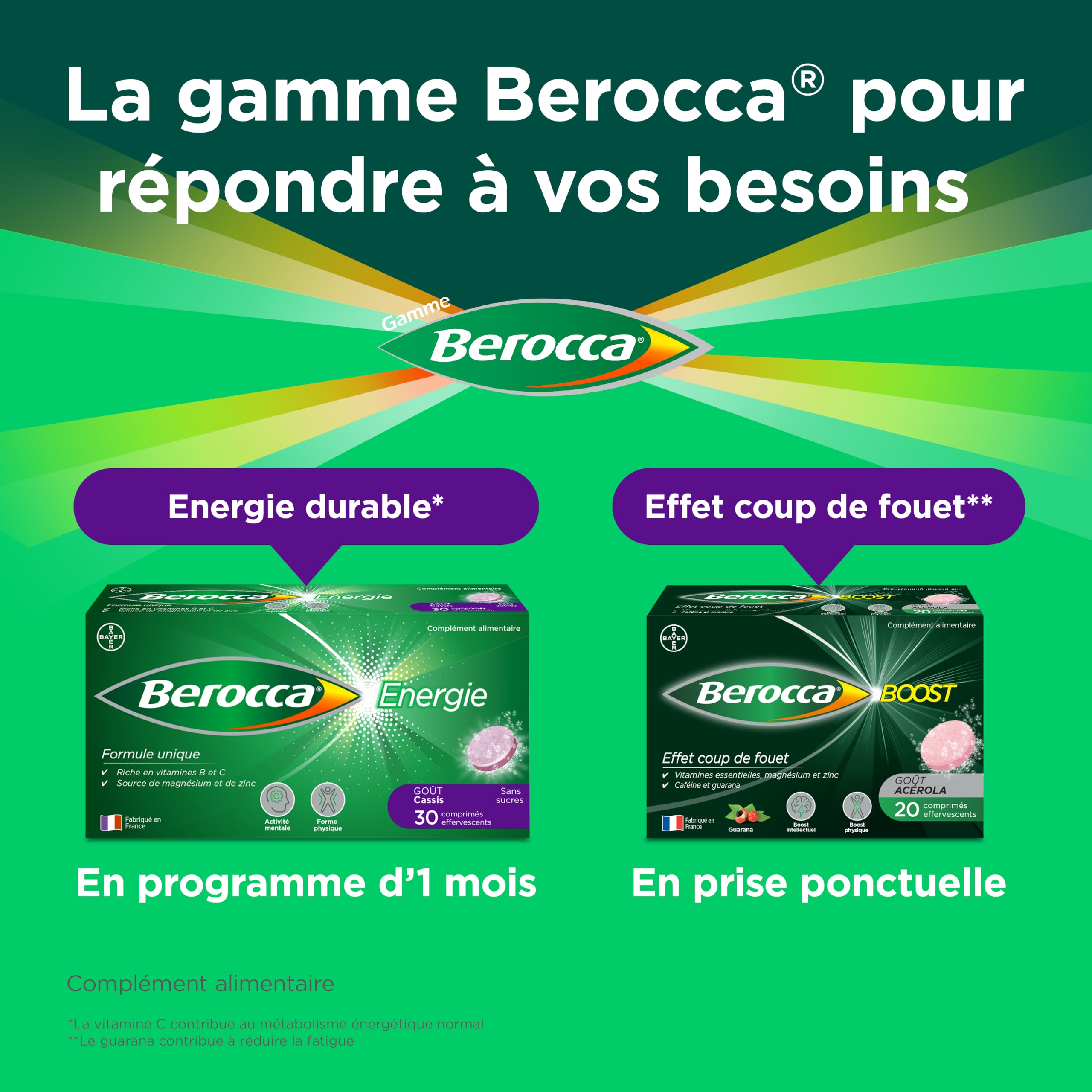 Berocca Energie Effervescent Cassis 11