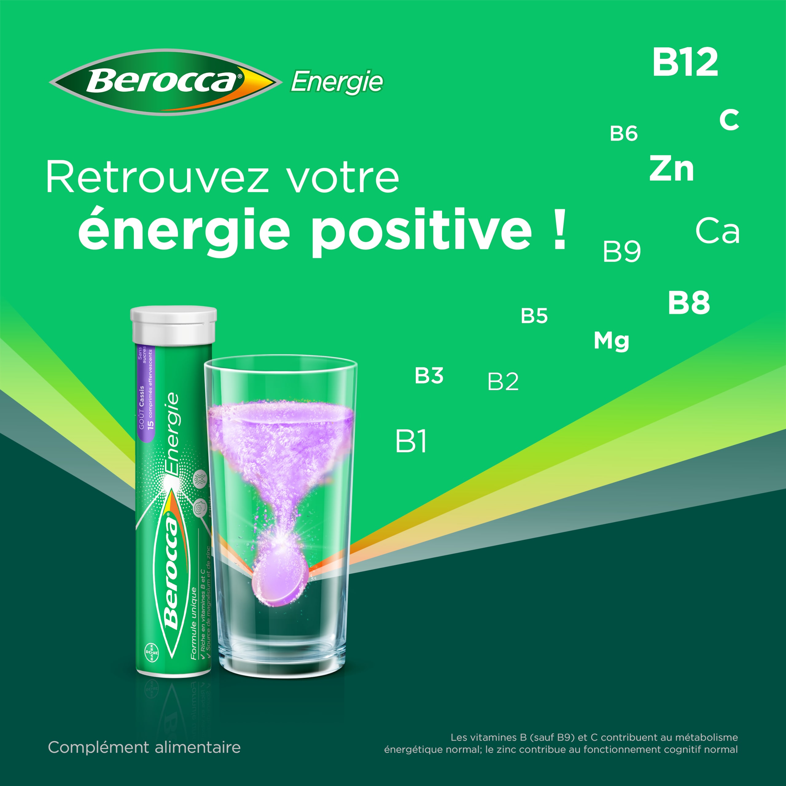 Berocca Energie Effervescent Cassis 6